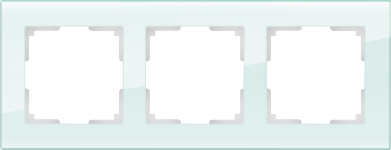Рамка на 3 поста /WL01-Frame-03 (натуральное стекло)