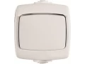 РОНДО IP44 О/У 1-клавишный ПЕРЕКЛЮЧАТЕЛЬ 10А, 250В, БЕЛЫЙ. Россия