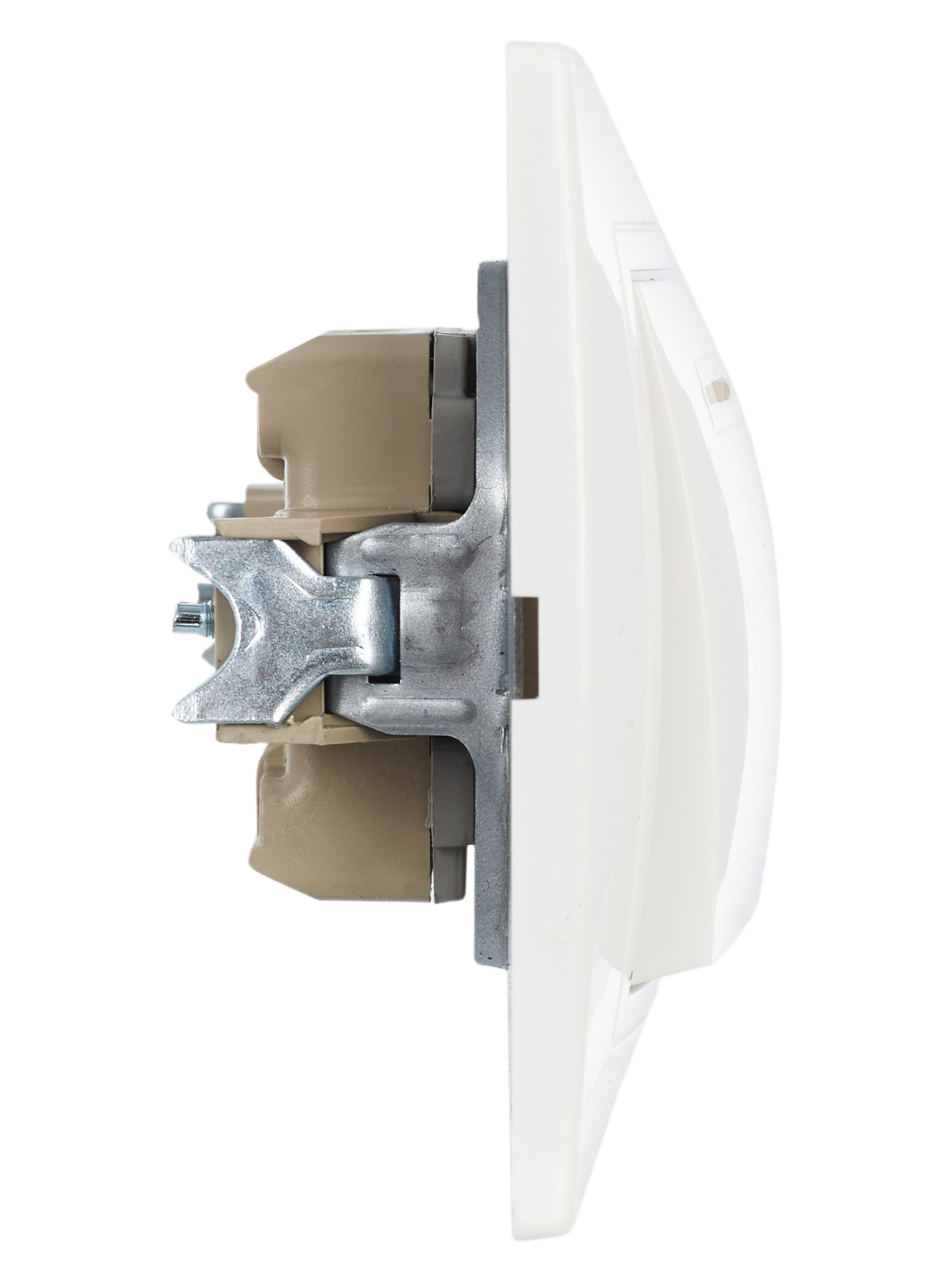 Выключатель 2-клавишный ВС10-2-1-КБ с иникатором 10А КВАРТА (белый)