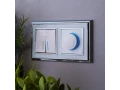 Выключатель 2-клавишный проходной с подсветкой /WL01-SW-2G-2W-LED (белый)