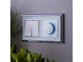Выключатель 2-клавишный проходной с подсветкой /WL01-SW-2G-2W-LED (белый)