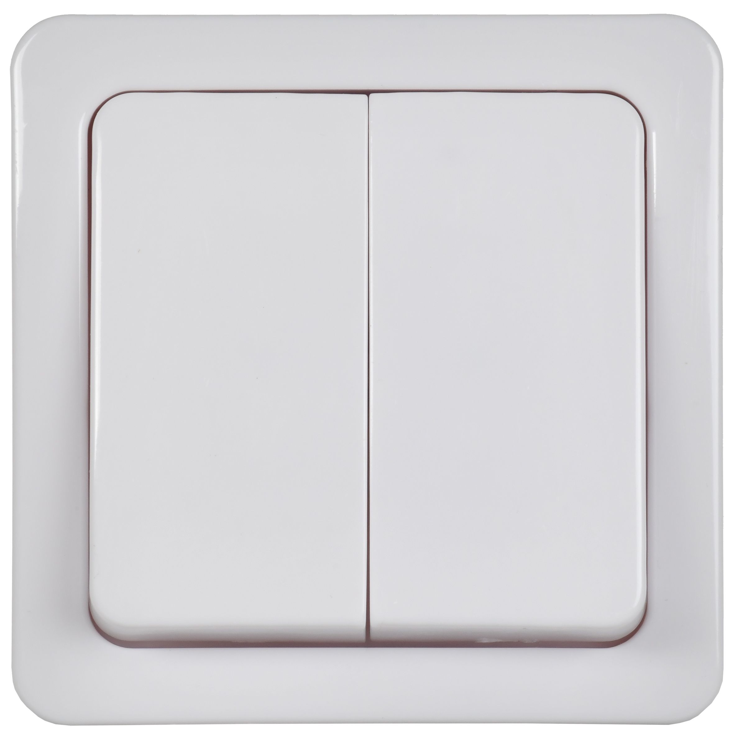 Выключатель 2-клавишный ВС 20-2-0-ГПБ открытой установки IP54 ГЕРМЕС PLUS (белый) ИЭК