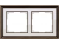 Рамка на 2 поста /WL17-Frame-02 (бронза/белый)