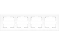 Рамка на 4 поста /WL01-Frame-04 (белый, стекло)