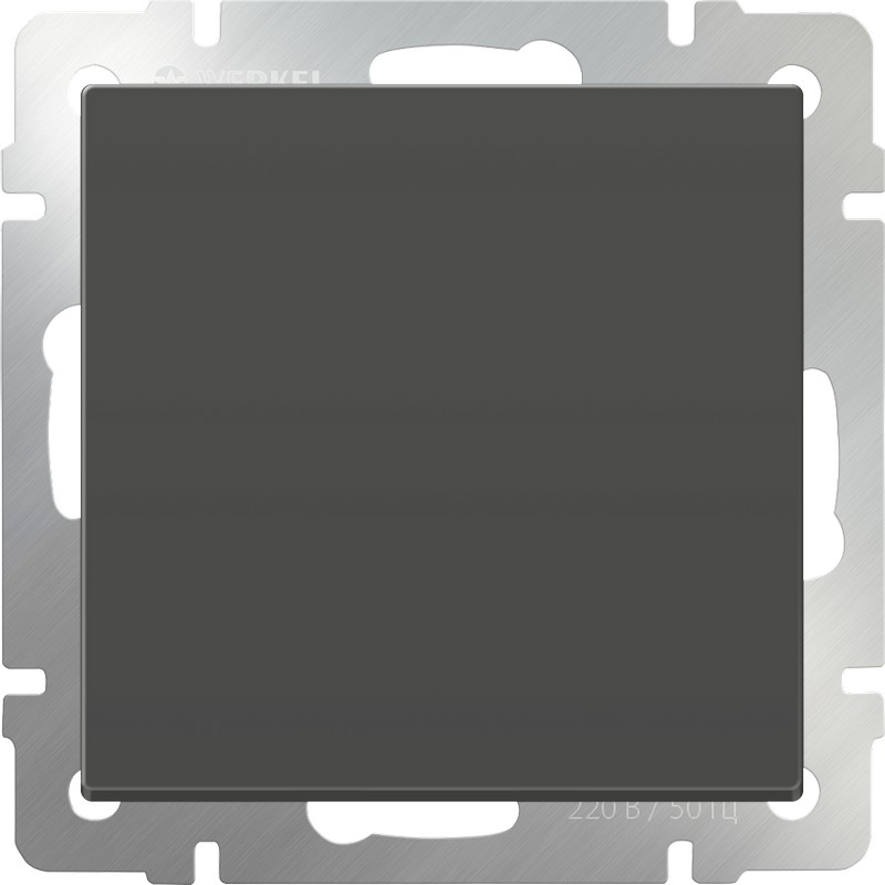Перекрестный переключатель 1-клавишный /WL06-SW-1G-C (серебряный)