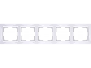 Рамка на 5 постов /WL03-Frame-05 (белый)