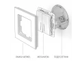 Выключатель 2-клавишный проходной с подсветкой /WL07-SW-2G-2W-LED (серо-коричневый)