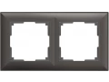 Рамка на 2 поста /WL14-Frame-02 (серо-коричневый)