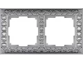 Рамка на 2 поста /WL07-Frame-02 (матовый хром)