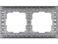 Рамка на 2 поста /WL07-Frame-02 (матовый хром)