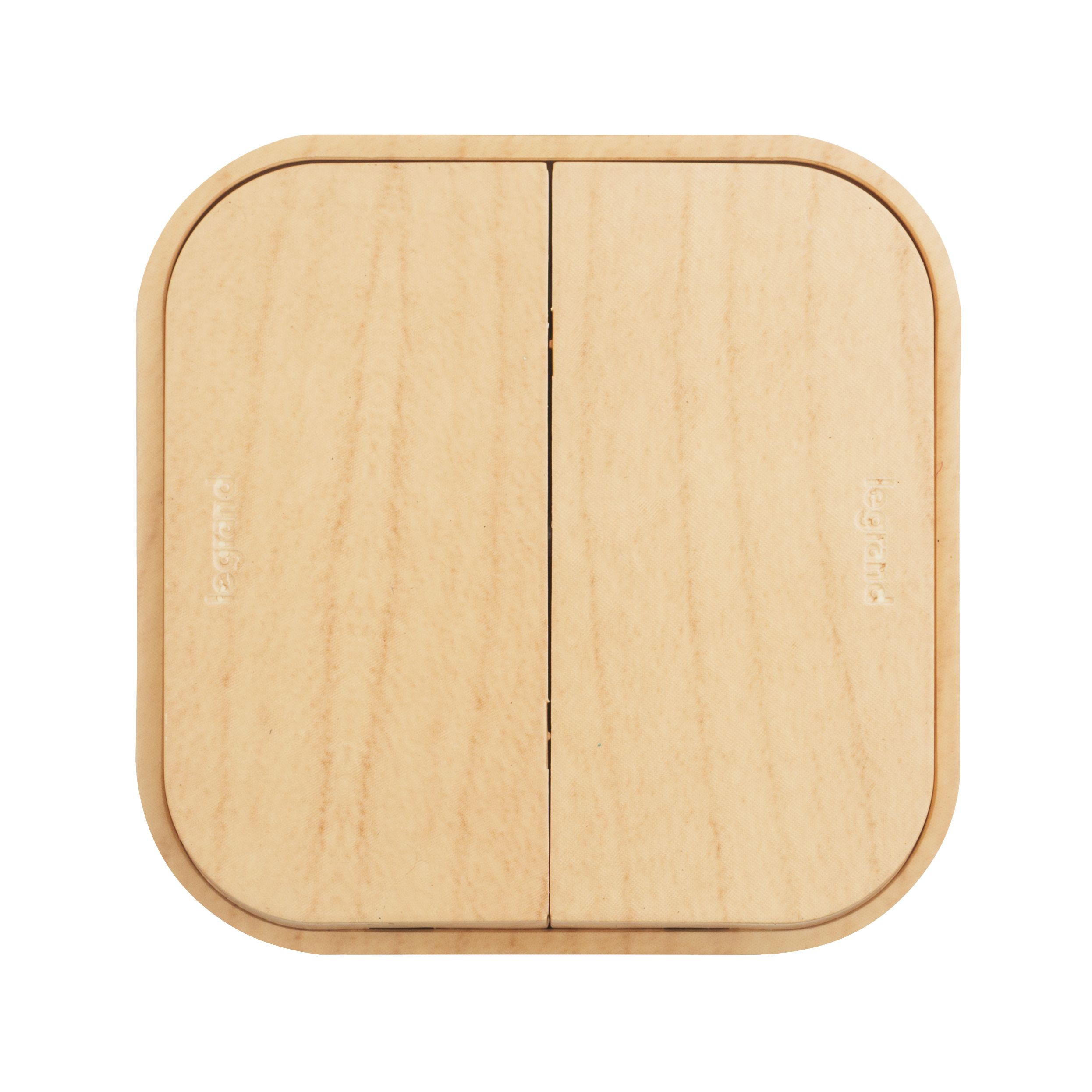 Выключатель 2-клавишный дерево 10А QUTEO /782262/