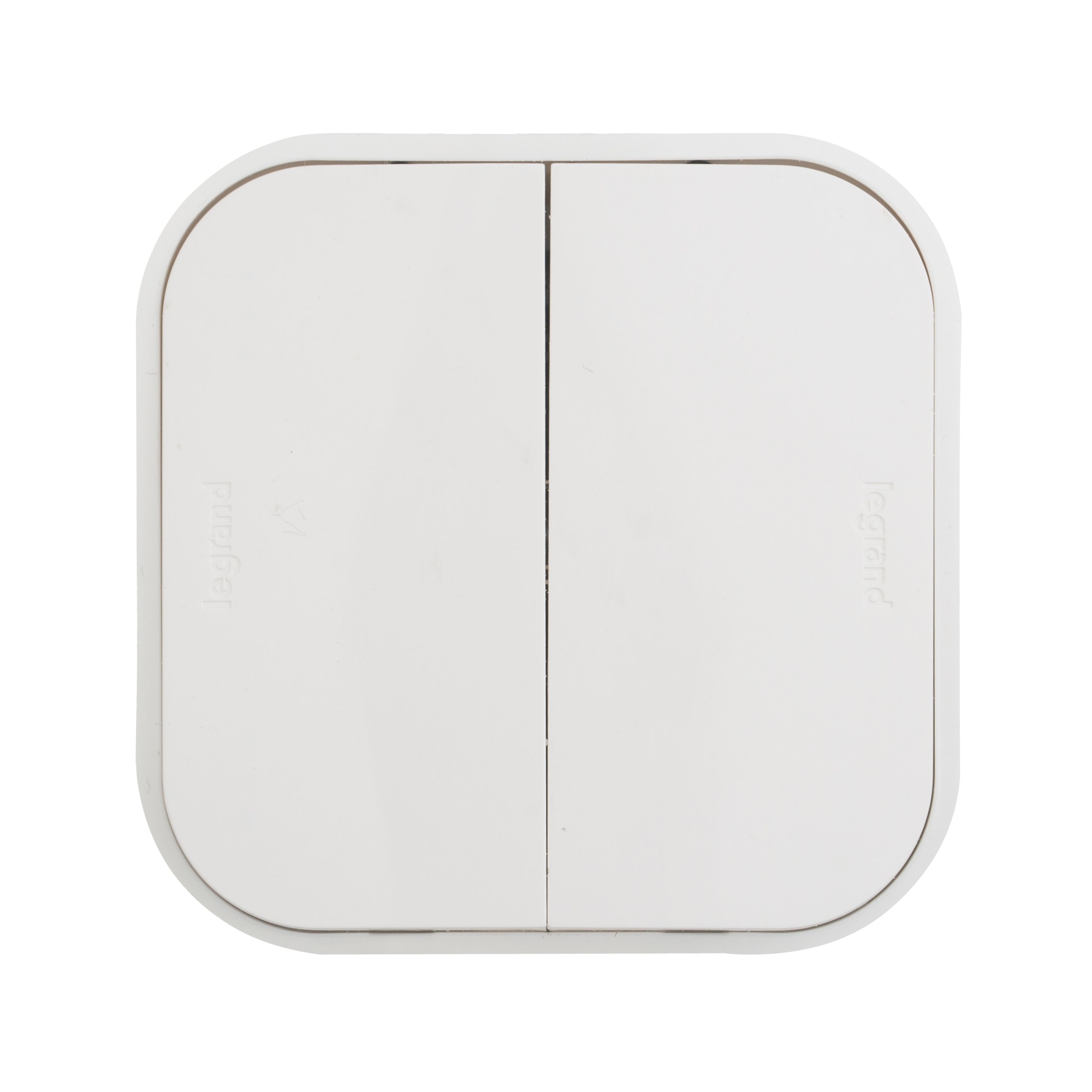 Переключатель 10A 2клав БЕЛ