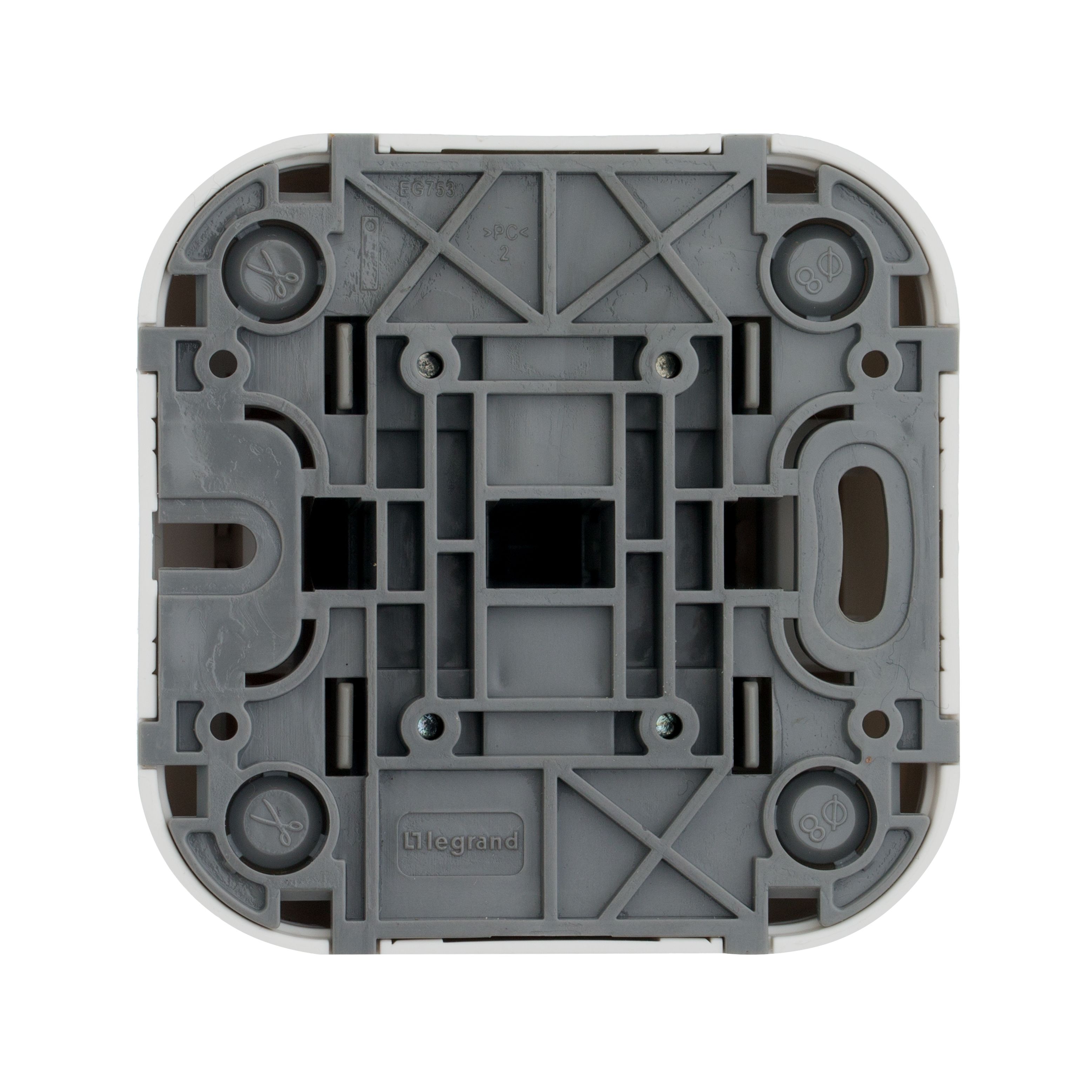 Переключатель 10A 2клав БЕЛ