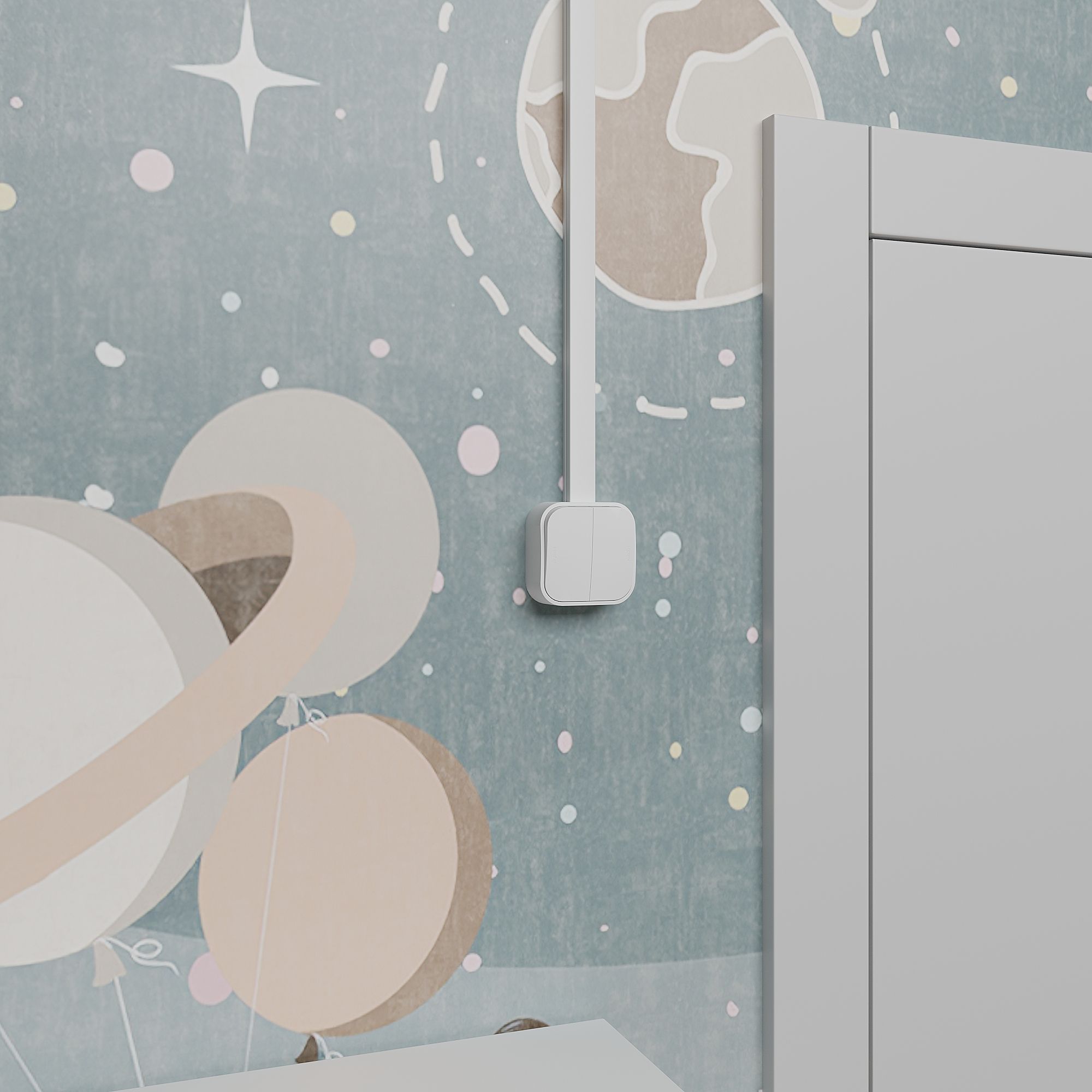 Переключатель 10A 2клав БЕЛ