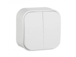 Переключатель 2клав 10А (Бел) /782206/