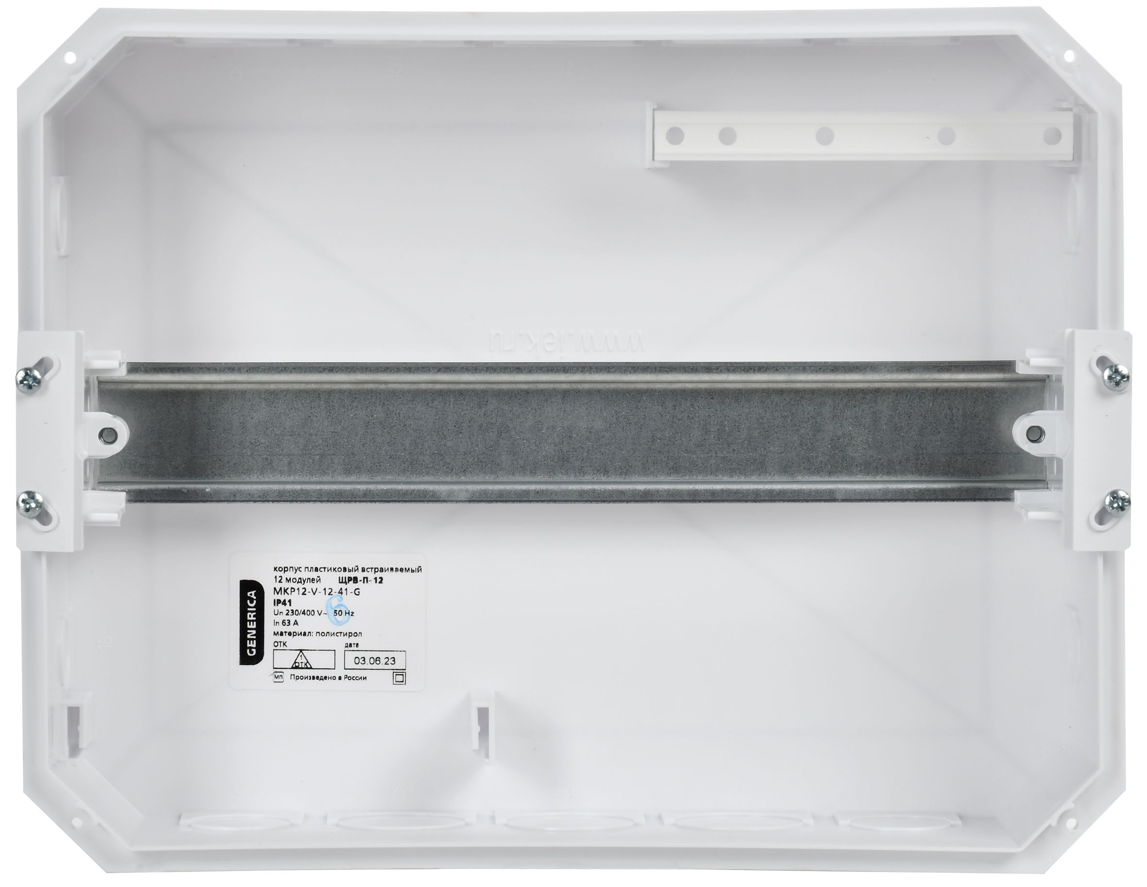Бокс ЩРВ-П-12 модулей встраиваемый пластик IP41 GENERICA ИЭК