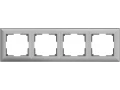 Рамка на 4 поста /WL14-Frame-04 (серебряный)