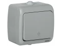 Выключатель 1-клавишный ВС-20-1-2-A для открытой установки проходной 10А IP54 AQUATIC ИЭК