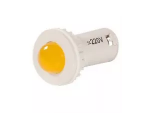СКЛ-11-Ж-2-220, жёлтая, 220В AC/DC, d=27, сила света 20 мКд, светодиодная коммутаторная лампа  (ЭТ)