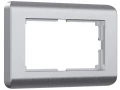 Рамка для двойной розетки /W0082106 (серебряный)