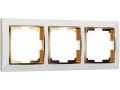Рамка на 3 поста /W0031933 (белый/золото)