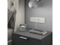 Выключатель 2-клавишный с подсветкой /W1120113 (перламутровый рифленый)