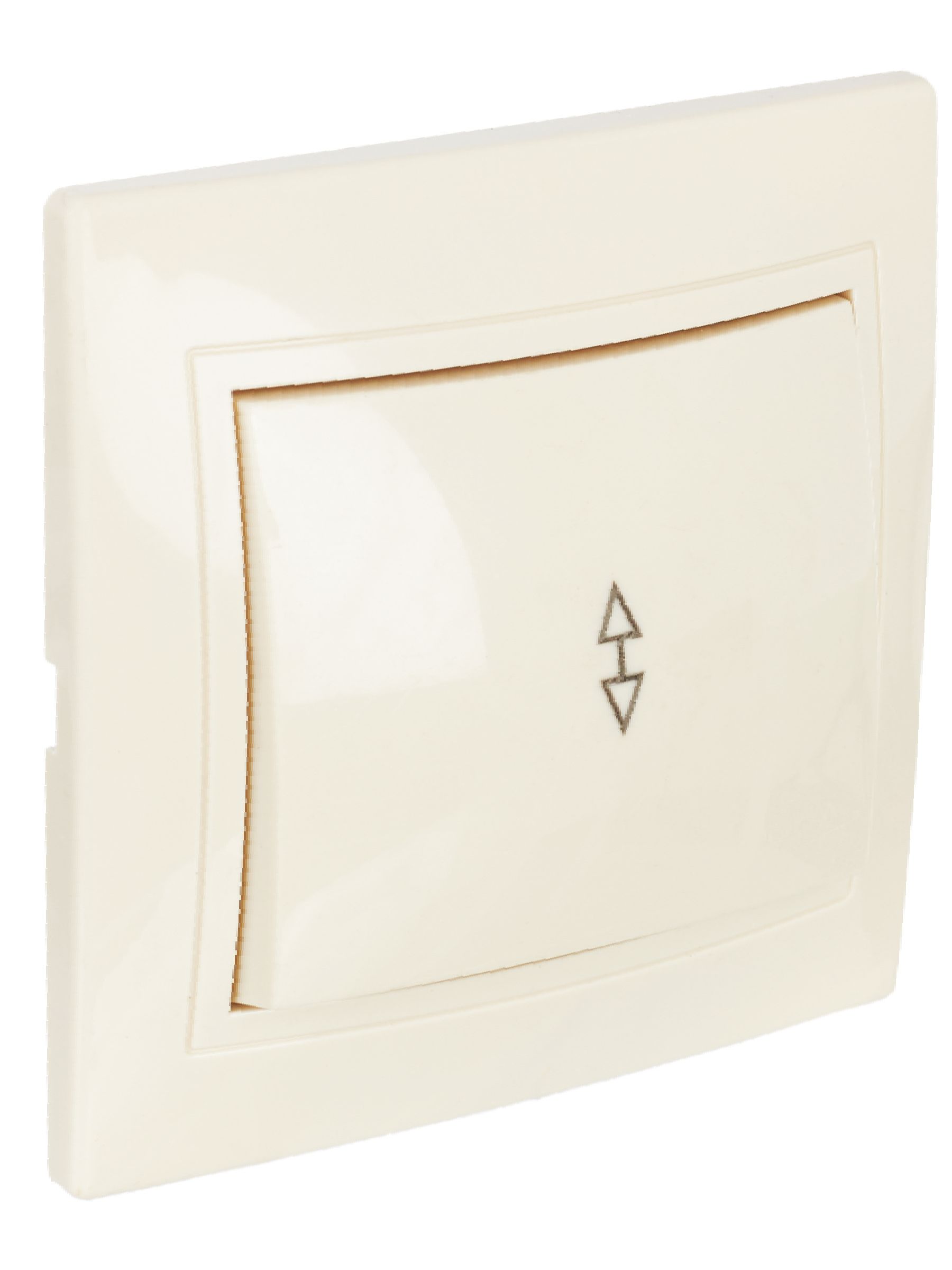 Выключатель ВСп 10-1-0-ККм одноклавишный проходной 10А КВАРТА (кремовый) ИЭК