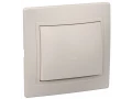 Выключатель ВСп 10-1-0-ККм одноклавишный проходной 10А КВАРТА (кремовый) ИЭК