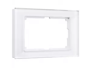Рамка для двойной розетки /W0081101 (белый,стекло)