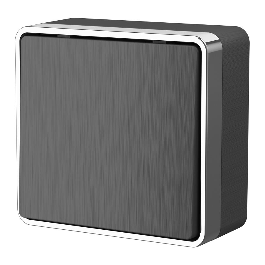 Выключатель 1-клавишный Gallant /W5010004 (графит рифленый)