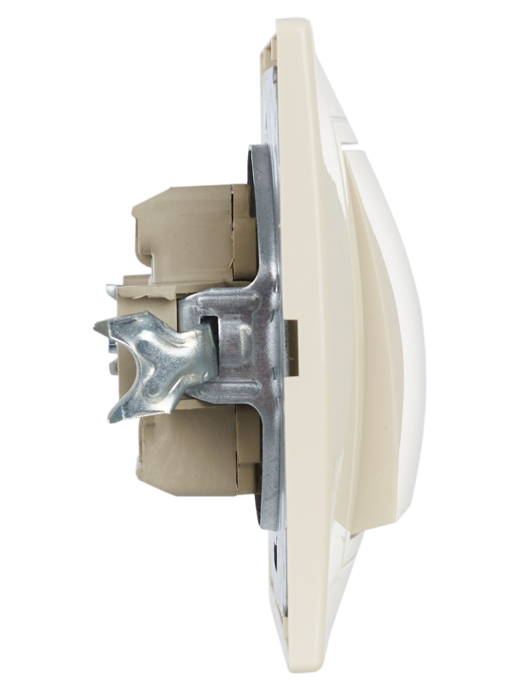 Выключатель ВС 10-2-0-ККм двухклавишный 10А КВАРТА (кремовый) ИЭК