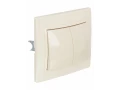 Выключатель ВС 10-2-0-ККм двухклавишный 10А КВАРТА (кремовый) ИЭК
