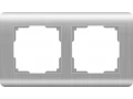 Рамка на 2 поста /WL12-Frame-02 (серебряный)