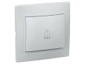 Выключатель 1-клавишный ВСк 10-1-0-КБ кнопочный 10А КВАРТА (белый) ИЭК