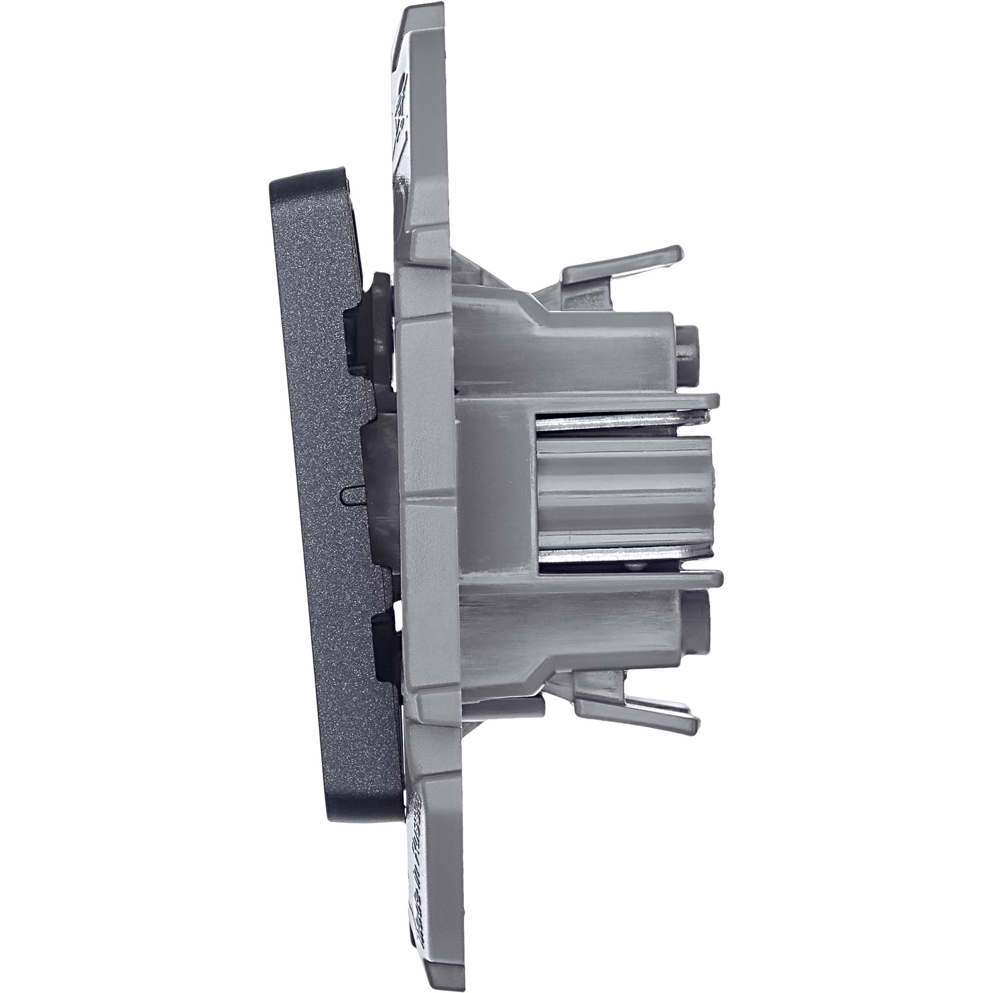 Выключатель 2-клавишный INSPIRIA, антрацит /673623/