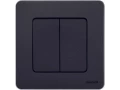 Выключатель 2-клавишный INSPIRIA, антрацит /673623/