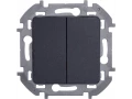Выключатель 2-клавишный INSPIRIA, антрацит /673623/
