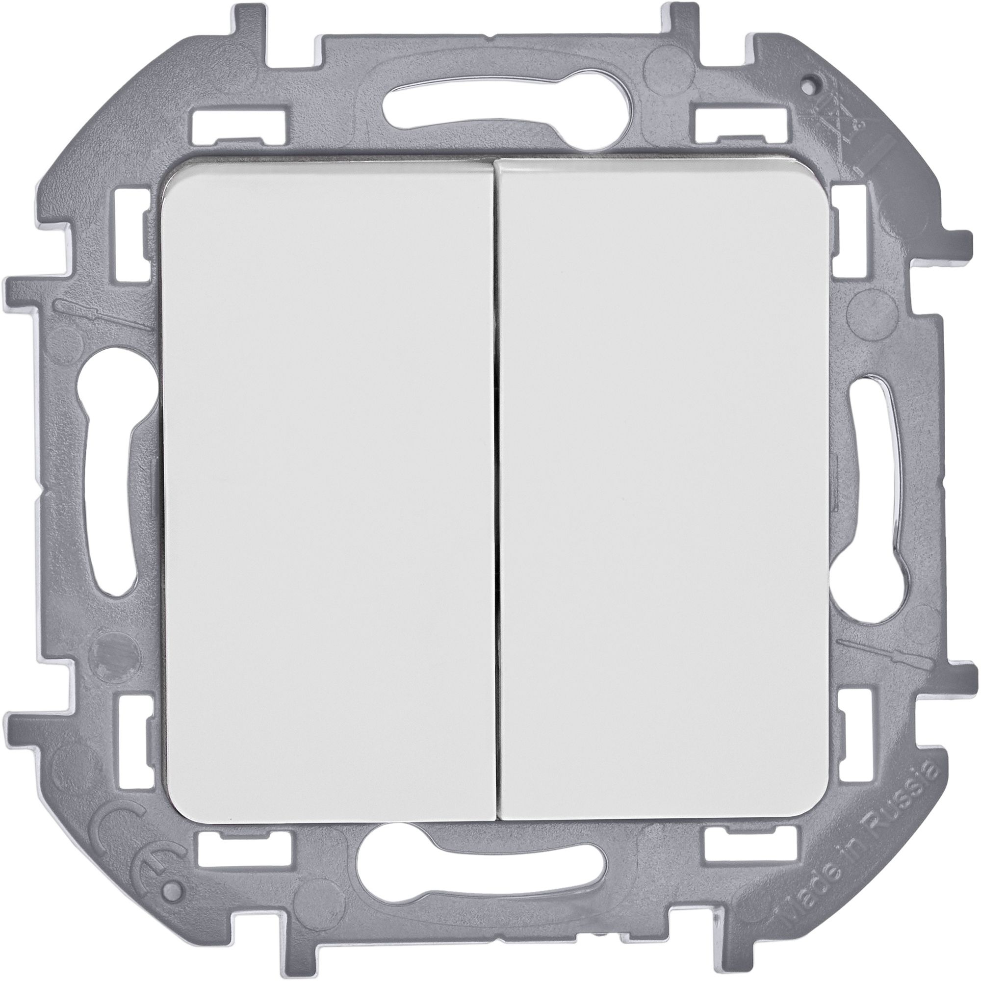 Выключатель 2-клавишный INSPIRIA, белый /673620/