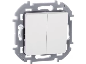 Выключатель двухклавишный INSPIRIA, белый /673620/