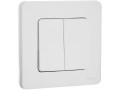 Выключатель 2-клавишный INSPIRIA, белый /673620/