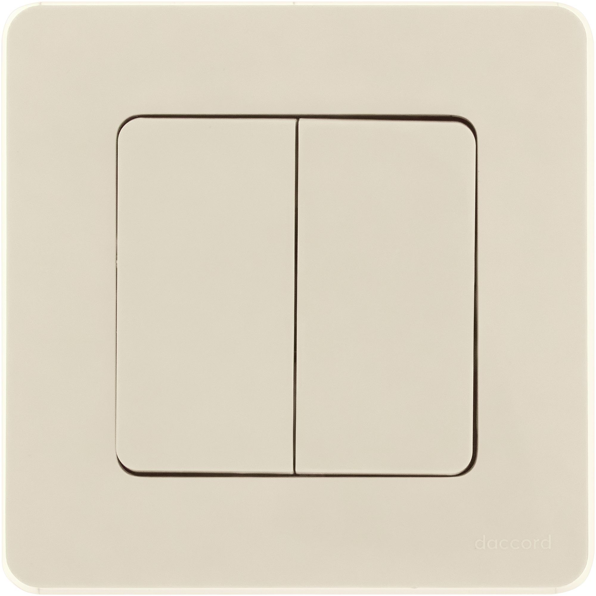 Выключатель 2-клавишный INSPIRIA, слоновая кость /673621/