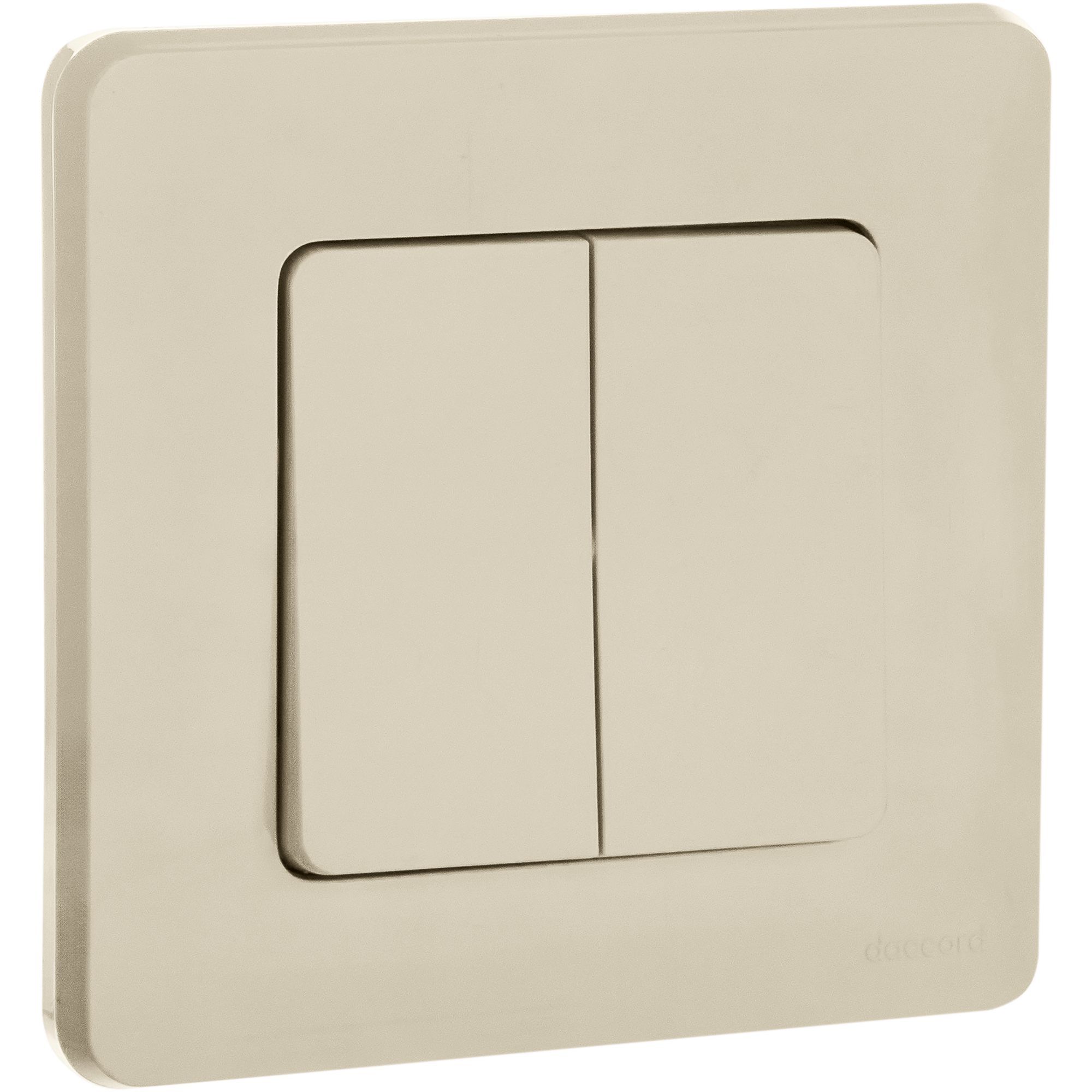 Выключатель 2-клавишный INSPIRIA, слоновая кость /673621/