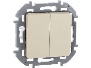 Выключатель двухклавишный INSPIRIA, слоновая кость /673621/