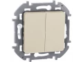 Выключатель 2-клавишный INSPIRIA, слоновая кость /673621/