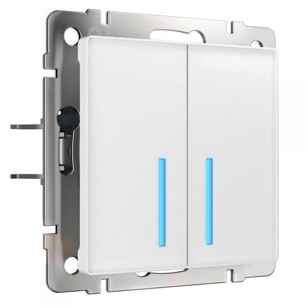 Сенсорный выключатель 2-клавишный с функцией Wi-Fi /W4520601 (белый)