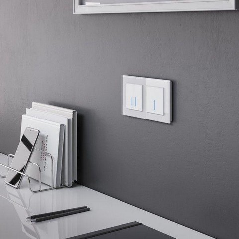Сенсорный выключатель 2-клавишный с функцией Wi-Fi /W4520601 (белый)