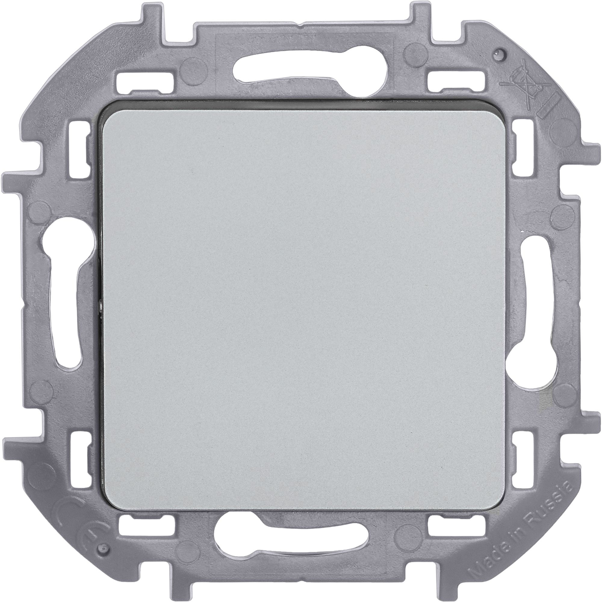 Переключатель 1-клавишный INSPIRIA, алюминий /673652/