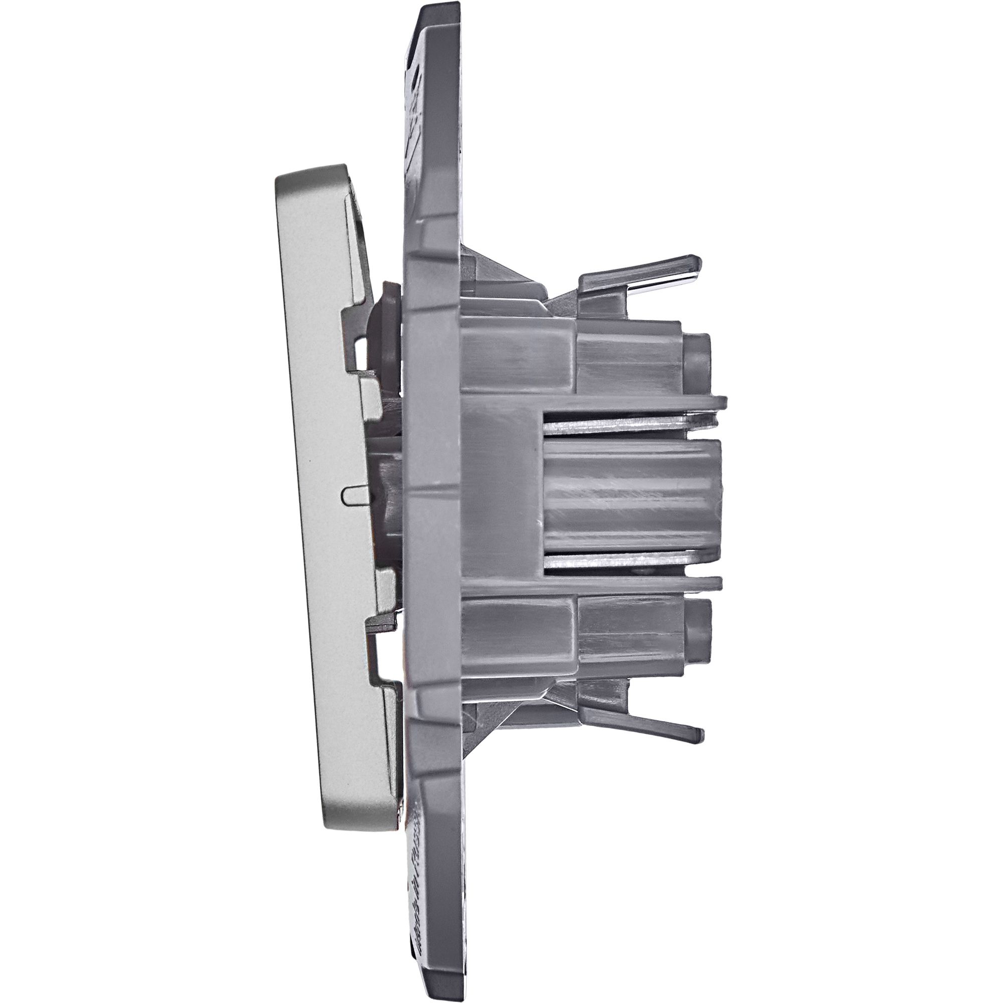 Переключатель 1-клавишный INSPIRIA, алюминий /673652/