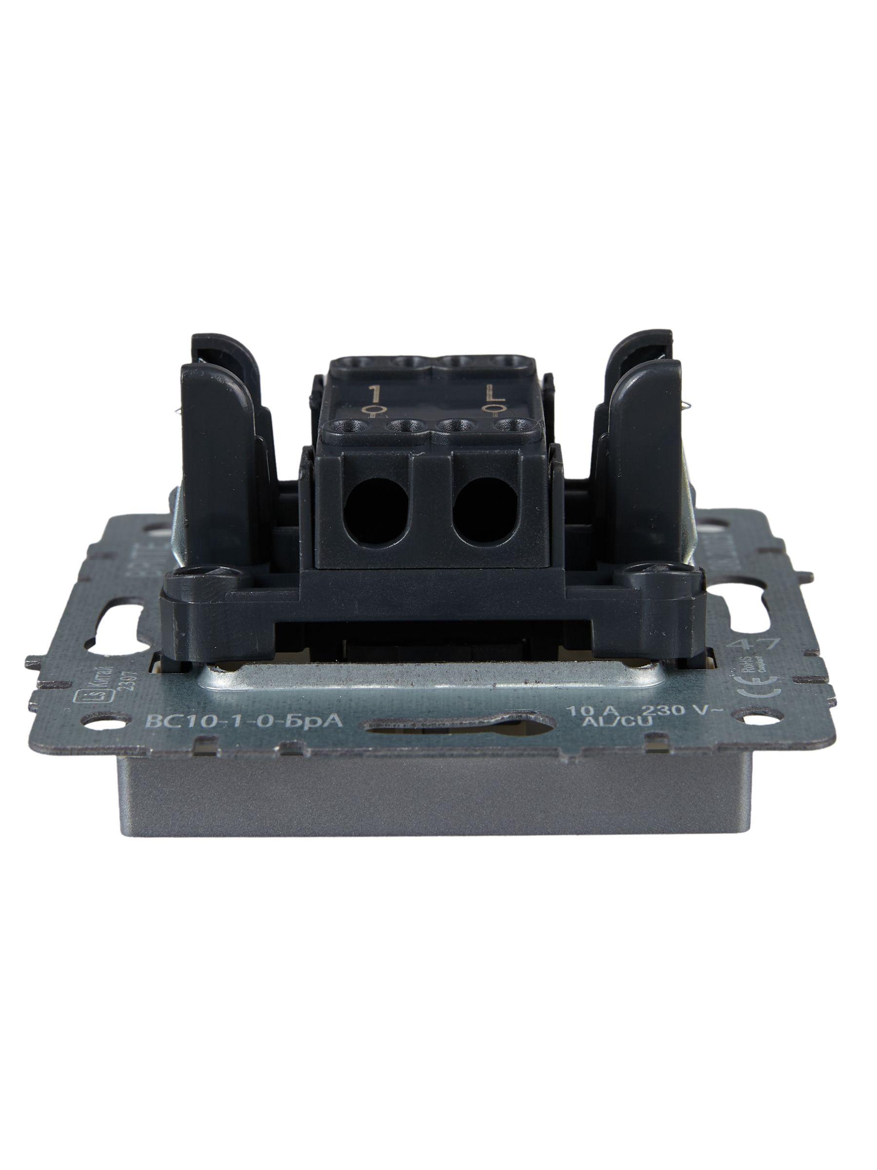 Выключатель 1-клавишный 10А ВС10-1-0-БрА алюминий BRITE ИЭК