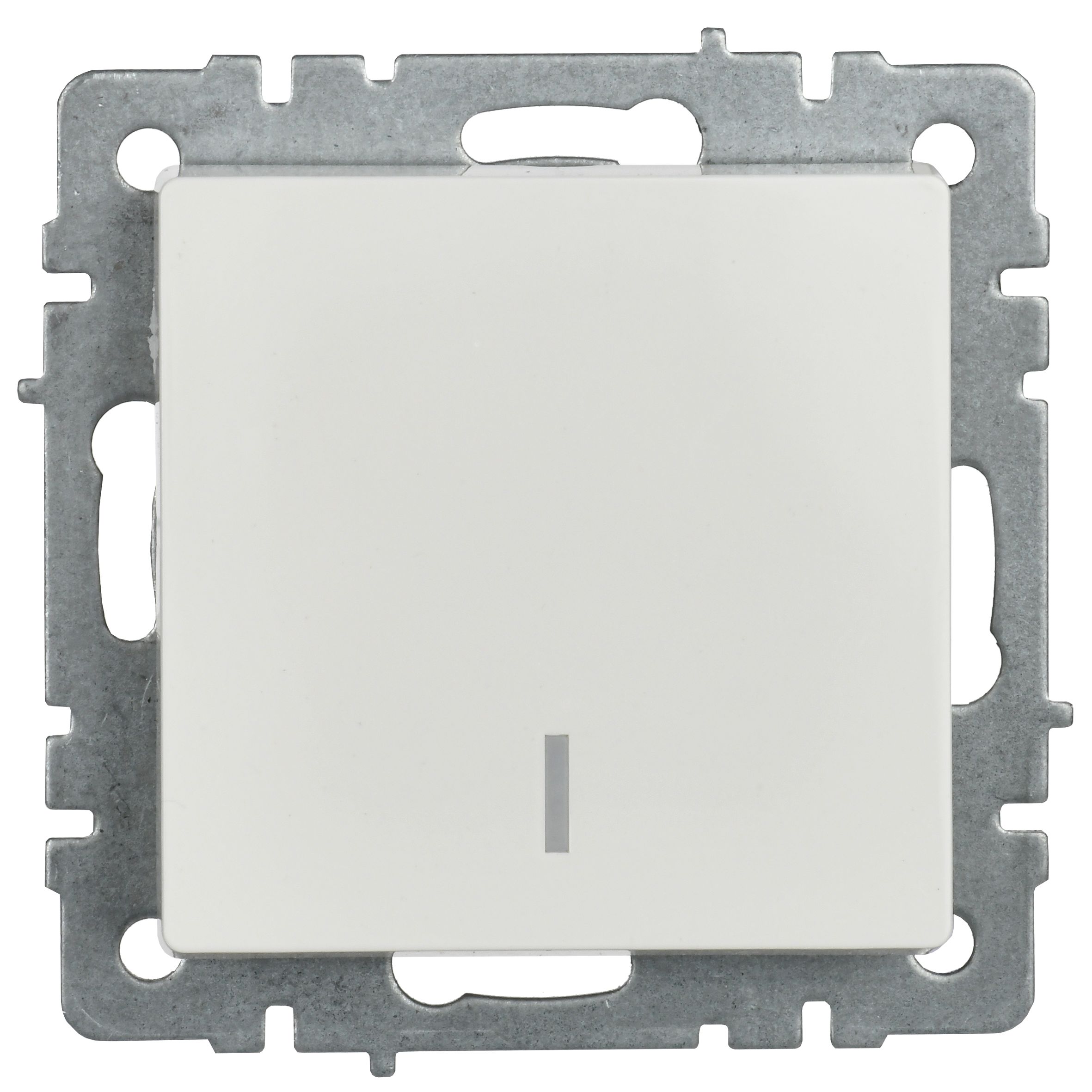 Выключатель 1-клавишный с индикацией 10А ВС10-1-1-БрБ белый BRITE ИЭК